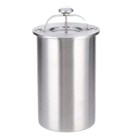 Gryta i rostfritt stål för kokning av kött till hemlagad skinka och korv