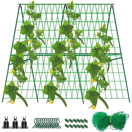 Hagestativ for klatreplanter utendørs, A-ramme agurkstativ for plantekasse, tomatstativ for opphøyd hagebed, hagestativer