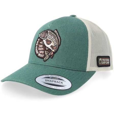 Skillfish - Grün Trucker Cap - The Carp Way 2-tone Green/Beige A-frame Trucker @ Hatstore