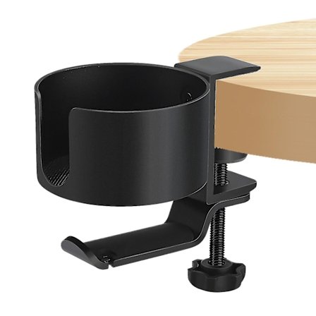 2-i-1 Anti-spild Kopholder Under Skrivebord Hovedtelefonholder