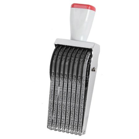 8-numeroinen aakkosellinen englanninkielinen kirjainnumero rullaava kumileimasin kohokuvio DIY Scrapbooking Roller School H