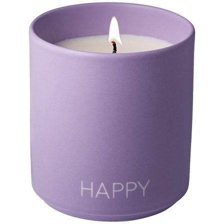 Design Letters Duftlys Happy Lilla Large 260 g, Tøj & Bolig, Duft Til Hjemmet, Duftlys