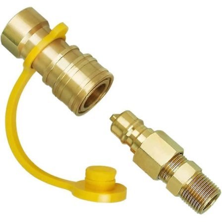 Propan Hurtigkobling Fittings Messing 3/8 Tommer Naturlig Propan Gas Grill Slange Stik Sæt Konnektor Værktøj Forbrugsvarer & Tilbehør guld)(1 stk)