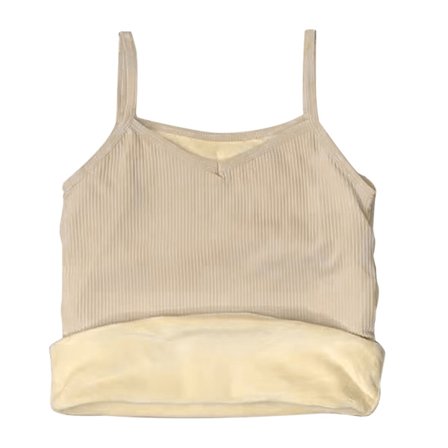 Termisk Tanktopp for Kvinner Kald Beskyttelse Tykk Fleeceforet Spaghettistropp Tanktopp for Vinter Kald Høst Hvit Fri Størrelse 37,5‐62,5 kg / 82,7‐