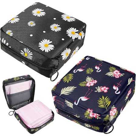 Sort - 2-pak hygiejnebind-arrangør, vandtæt lynlås Sani