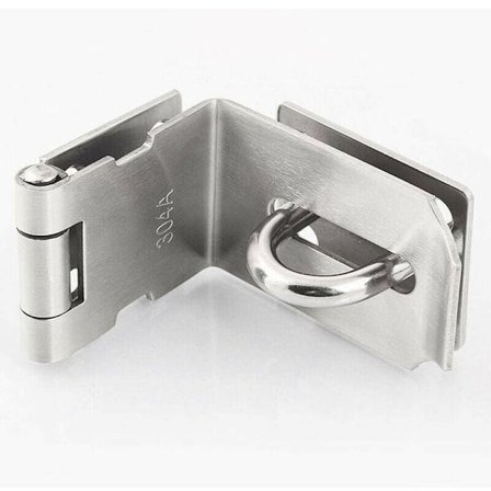 Rostfritt stål 90 graders rätvinklig dörrbult spännen glidlås kraftigt hänglås 90 graders rätvinklig dörrbult högsäkerhetsdörrlås.