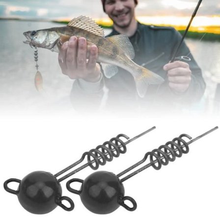 HURRISE Snabb skruvvikt 4 st fast skruv fiskedrag Rund huvud jig bly motvikt block frontdrag