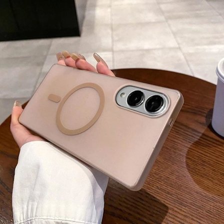 (Til Samsung A06) Ultratyndt frostet PC-isdug mobilcover magnetisk enkelt anti-fald