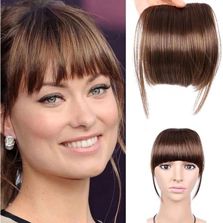 Hair Extension Bangs Smooth Synthetic Hair Extension - Ljusbrun