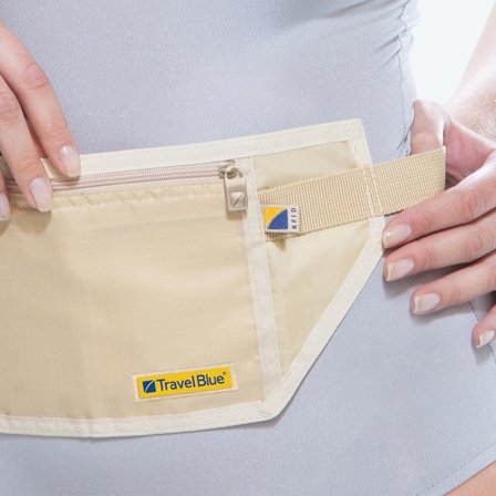 Money Belt,RFID protected, mix color Beige & Black