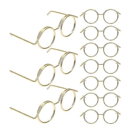 10 stk. Dukkebriller Dukkebriller Mini Briller Dukker Udklædning Metal Dukkebriller Rekvisitter