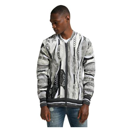 Carlo Colucci, Strickblouson Crozzolin Grijs, Heren, Maat:S