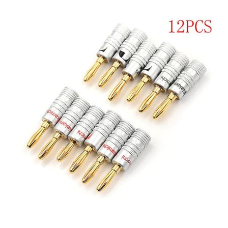 12 Nakamichi forgyldte højttaler bananstik