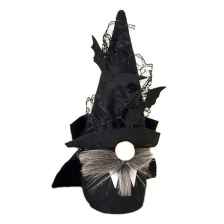 Halloween Plysch Dvärg Dekorativ Gnome Ornament Svart 1 Styck