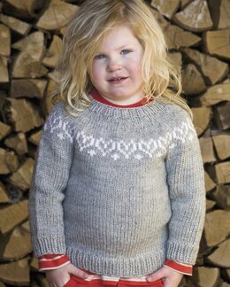 Strikkeoppskrift Barnegenser med hjerter og stjerner - Järbo