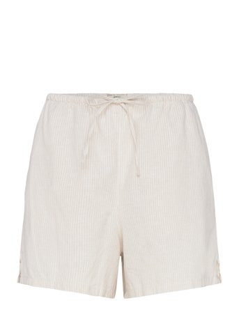 Gina Tricot Relaxed Linen Blend Shorts - Beige - XL
