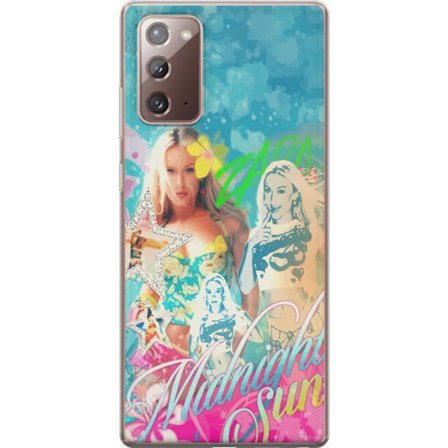 Kompatibel Mobilcover til Samsung Galaxy Note20 Eventyrverden med Steve, Creeper og dyr i farverig blokgrafik