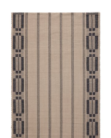 Lexington Gestreifter Bio-Baumwollteppich, Braun/Schwarz