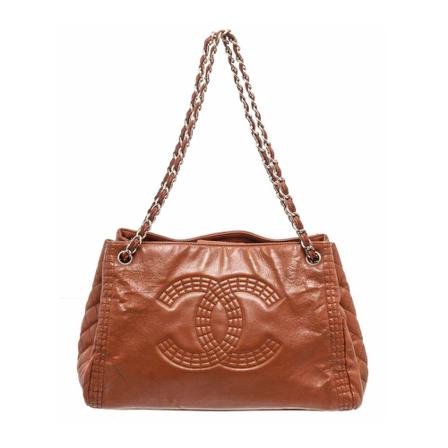 Chanel Vintage Pre-owned Shoulder Väska brun, Dam Vintage Väskor, Dam, Storlek: ONE SIZE