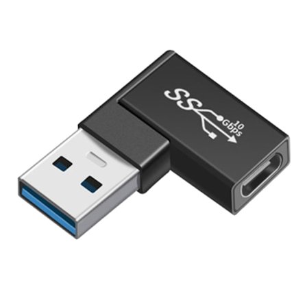 90 graders rätvinkel USB 3.0 hane till hona expansionsadapter