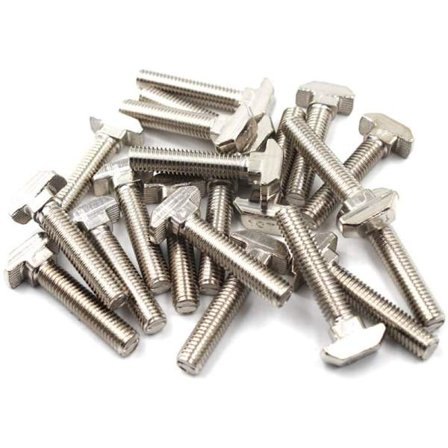 4040 T Bolt Skrue Bolt Fastgørelsesværktøj til T-slidsede Aluminium Carbon Stål Profil M8x40 (Pakke med 30)