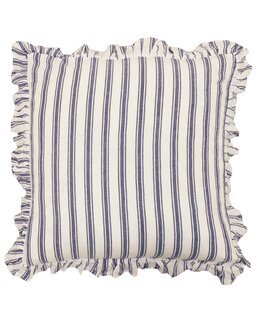 Kuddfodral med ränder och volang Madicken 1-pack Blå - Redlunds