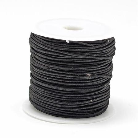 *rulle Med 20 Mt. Svart Nylonklädd Elastisk Tråd 0,8~1 Mm.