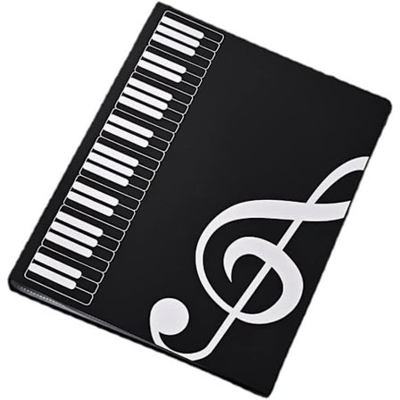A4 Musikk Notemappe kormappe piano notepärm vanntett notemappe musikk organisasjonsmappe dokumentmappe svart