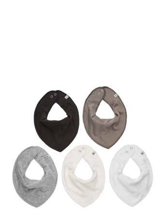 Pippi Bandana Bib - Solid (5-Pack) - Multi/patterned - ONE SIZE