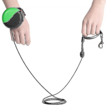 Händerfri Retractable Hundkoppel, Utökbar Valp Springkoppel Hund(grön)