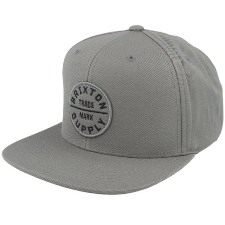 Brixton - Šedá snapback Kšiltovka - Oath III Charcoal/Charcoal Snapback @ Hatstore