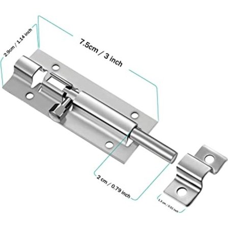 1 pakke dør sikkerhedsskydelås lås tønde bolt lås skyde