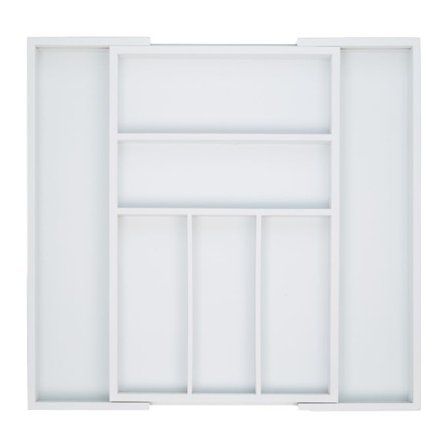 Bestikbakke bambus hvid