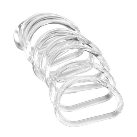 10 stk Gjennomsiktige Veskehåndtak D-Formet Håndtak for Håndlagde Strandvesker Vesker