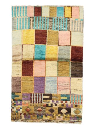 Moroccan Berber - Afghanistan Hand Knotted 92X147 Rug Brown/Orange Afghanistan