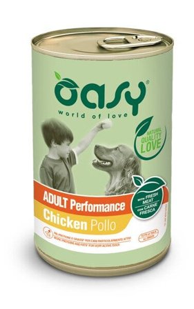 Oasy Wet Dog Lifestage Performance Patè Pollo Cibo Umido Cani