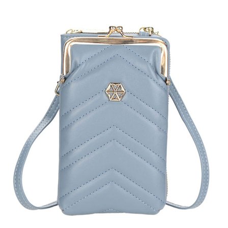 Spänne Vintage Handväska Universell Mobiltelefon Väska Dragkedja Crossbody Handväska Med Avtagbar Axelrem