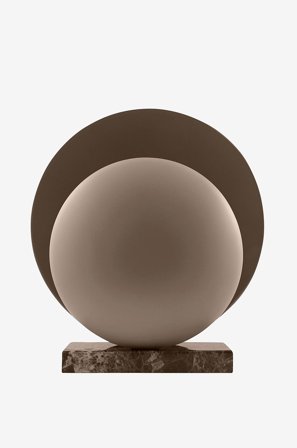 Globen Lighting - Bordslampa Orbit Mocca/brun marmor - Brun - Bordslampor - Från Homeroom