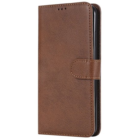 Magnet Leather Wallet iPhone XS Max Brun