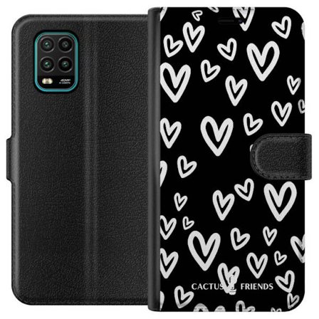 Kompatibel Tegnebogsetui til Xiaomi Xiaomi Mi 10 Lite 5G Cactus and Friends - Handdrawn Love Chaos