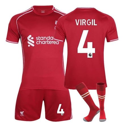fotballdrakt fotballklær barn Liverpool Hjemmedrakt Virgil van