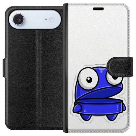 Kompatibel Tegnebogsetui til Apple Apple iPhone 17 Air Blå tegneseriefigur med åbent udtryk og store øjne i sjov illustration