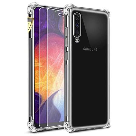 Støtsikkert silikondeksel (FLOVEME) - Samsung Galaxy A50 Transparent/Genomskinlig