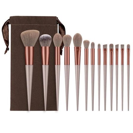 13 st Sminkborstar Set Portabel Mjuk Rougeborste Ögonskuggsborste Set Foundation Sminkborste Set