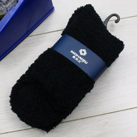 Herr Soft Winter Warm Fluffy Fleece Socks Lounge/sängstrumpor Chr