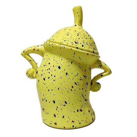 Krukke med Attitude, Stor Keramikkrukke med Lokk, Søt Kreativ Matlagringskrukke med Lufttett for Kaffe, Te, Sukker og Krydder - Perfekt