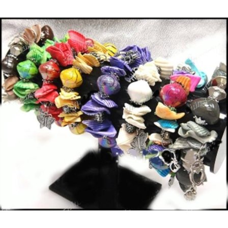 Mode Färgade Mixade naturliga skal Armband