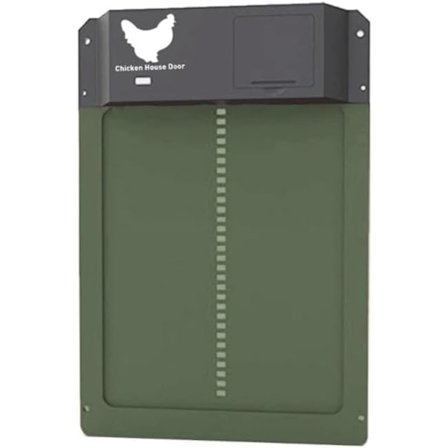 ChickenGuard Premium Automatisk Hønselåge, Automatisk Dør til Hønsehus, Automatisk Kyllingedør, Hønsehus (Grøn)