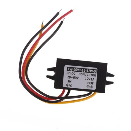 Spänningsomvandlare för steg nedåt, adapter för strömförsörjning, omvandlar 24V 36V 48V till 12V - 1A