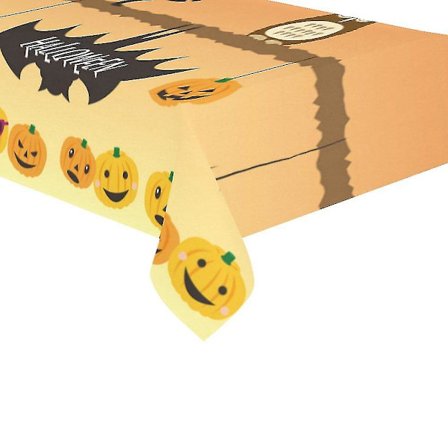 Happy Halloween Orange Pumpkin Face Bordsduk Set 150x260 Cm Halloween Gåvor Glitter Bordsduk Skrivbord Bordsduk Överdrag För Fest Dekor